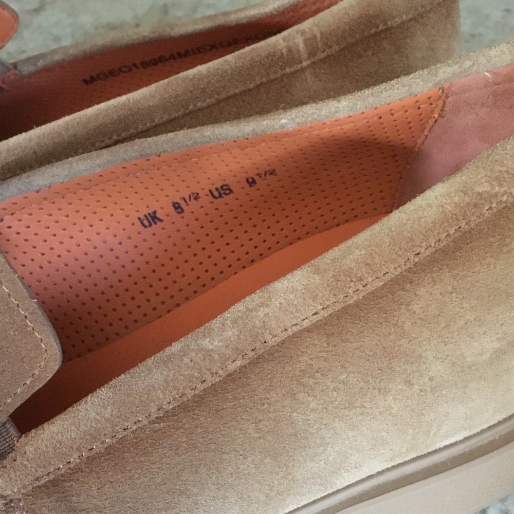 Santoni Easy Sand Suede Slip On Loafers - Picture 8 of 14